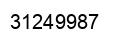 Number 31249987 black image