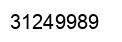 Number 31249989 black image