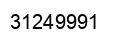 Number 31249991 black image