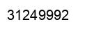 Number 31249992 black image