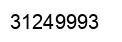 Number 31249993 black image