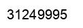Number 31249995 black image
