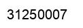 Number 31250007 black image