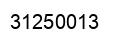 Number 31250013 black image