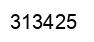 Number 313425 black image