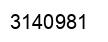 Number 3140981 black image