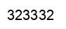 Number 323332 black image