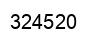 Number 324520 black image