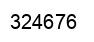 Number 324676 black image
