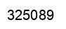 Number 325089 black image