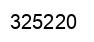 Number 325220 black image