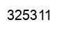 Number 325311 black image