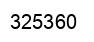 Number 325360 black image