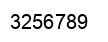 Number 3256789 black image