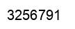 Number 3256791 black image