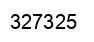 Number 327325 black image