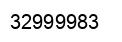 Number 32999983 black image