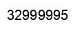 Number 32999995 black image