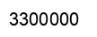 Number 3300000 black image