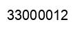 Number 33000012 black image