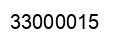 Number 33000015 black image