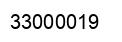 Number 33000019 black image