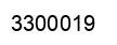 Number 3300019 black image