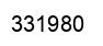 Number 331980 black image