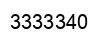 Number 3333340 black image