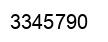 Number 3345790 black image