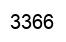 Number 3366 black image