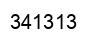 Number 341313 black image