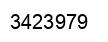Number 3423979 black image