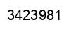 Number 3423981 black image