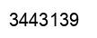 Number 3443139 black image