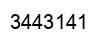 Number 3443141 black image
