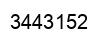Number 3443152 black image