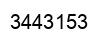 Number 3443153 black image