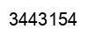 Number 3443154 black image