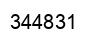 Number 344831 black image