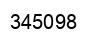 Number 345098 black image