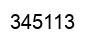 Number 345113 black image