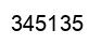 Number 345135 black image