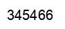 Number 345466 black image