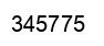 Number 345775 black image