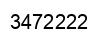 Number 3472222 black image