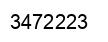 Number 3472223 black image