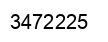 Number 3472225 black image