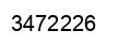 Number 3472226 black image