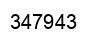 Number 347943 black image